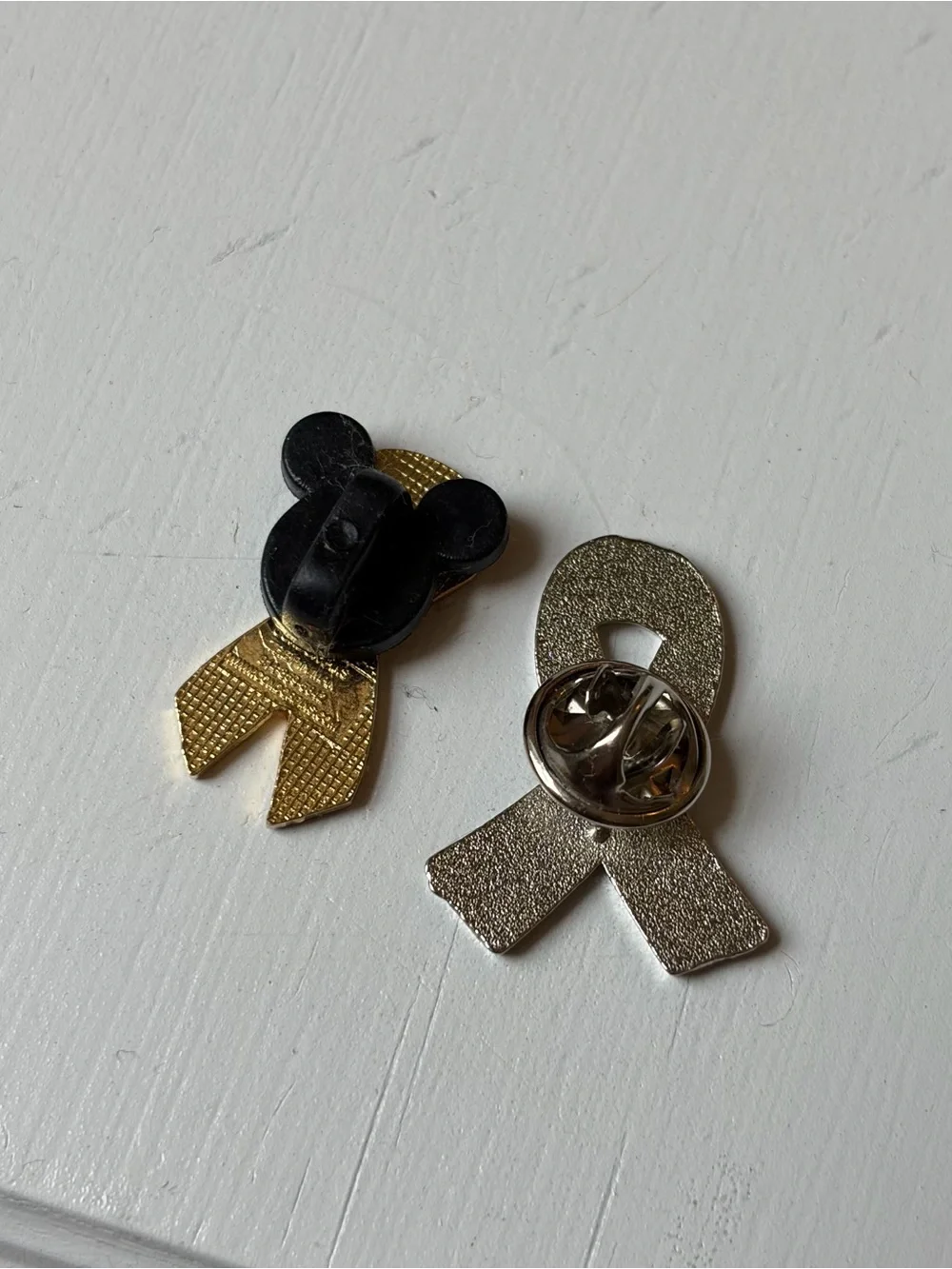 Set of 2 Enamel Breast Cancer Cause Awareness Brooch Pinback Tac Hat Lapel Pin
